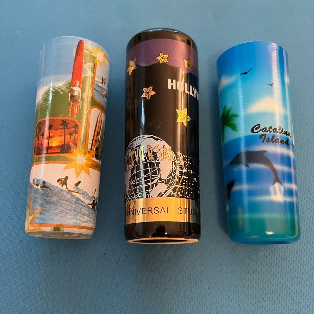 3 California Tall Shot Glasses (set)